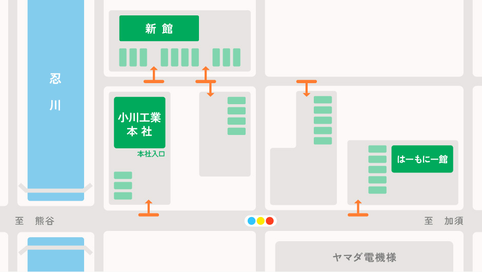 お客様用駐車スペースの地図